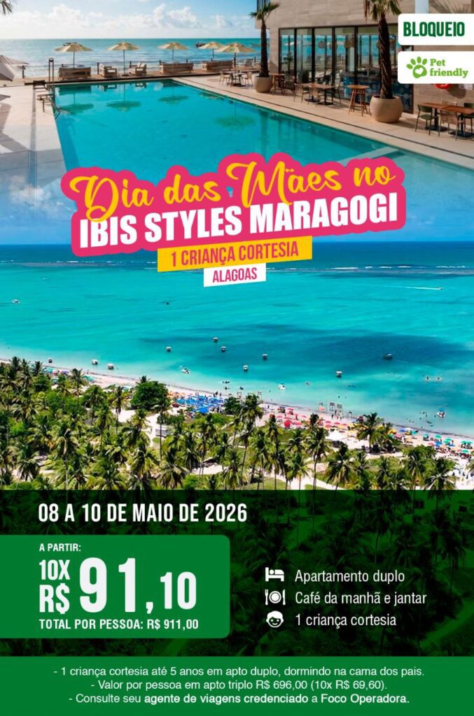 ⚡Oferta Relâmpago – Dias das Mães em Maragogi